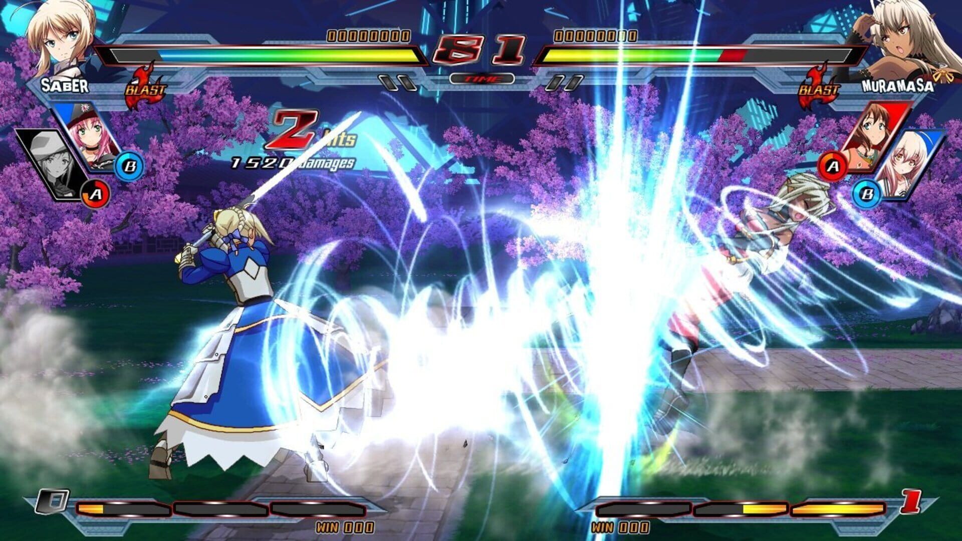 Nitroplus Blasterz: Heroines Infinite Duel screenshot 1