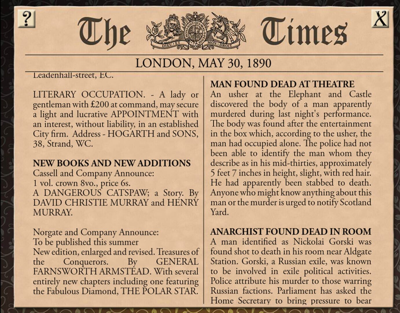 Sherlock Holmes Consulting Detective: The Case of the Tin Soldier screenshot 1