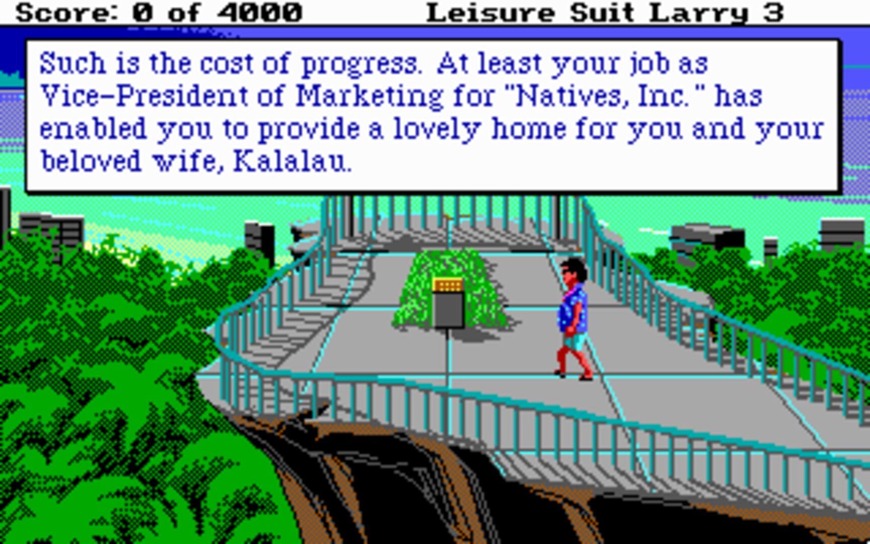 Leisure Suit Larry III: Passionate Patti in Pursuit of the Pulsating Pectorals screenshot 1