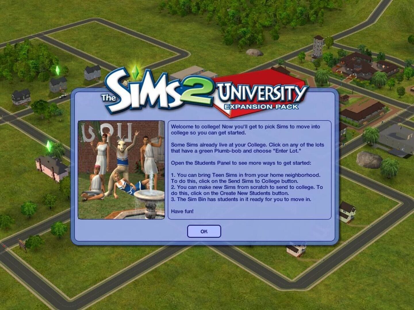The Sims 2: University screenshot 1