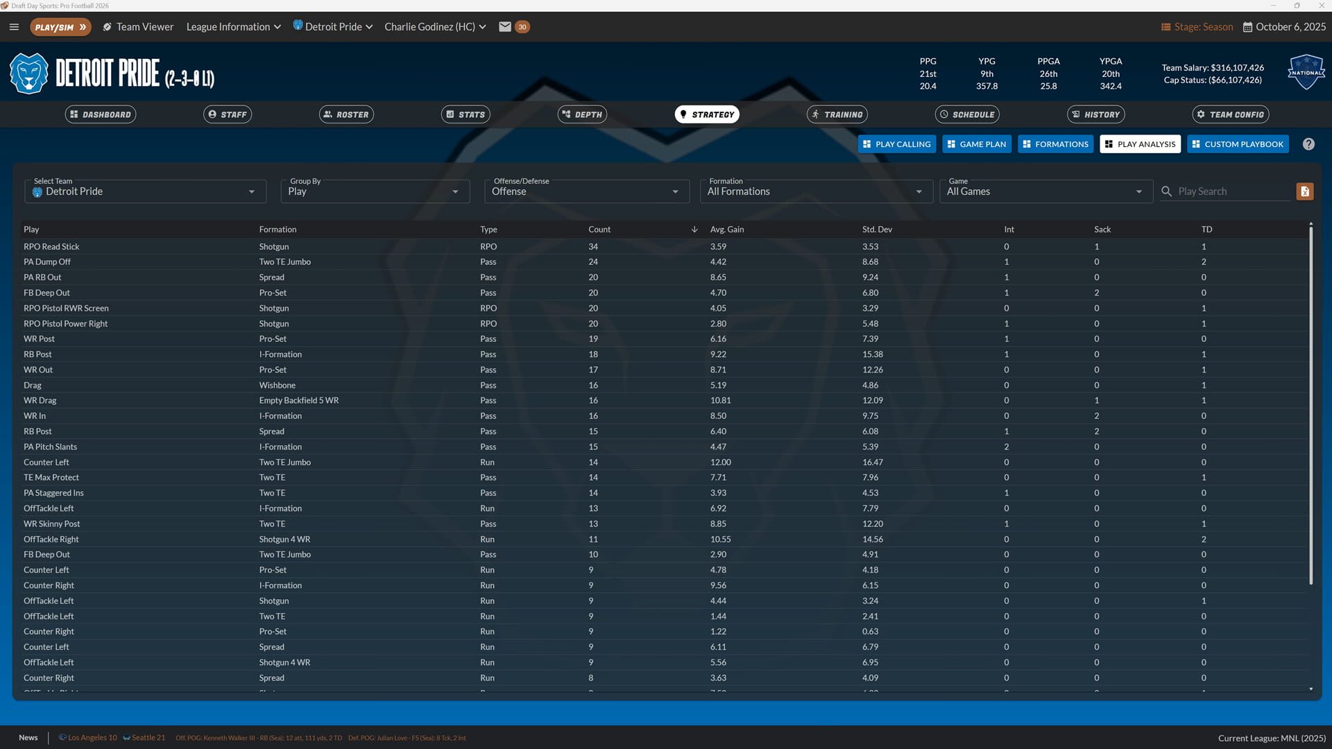 Draft Day Sports: Pro Football 26 screenshot 1