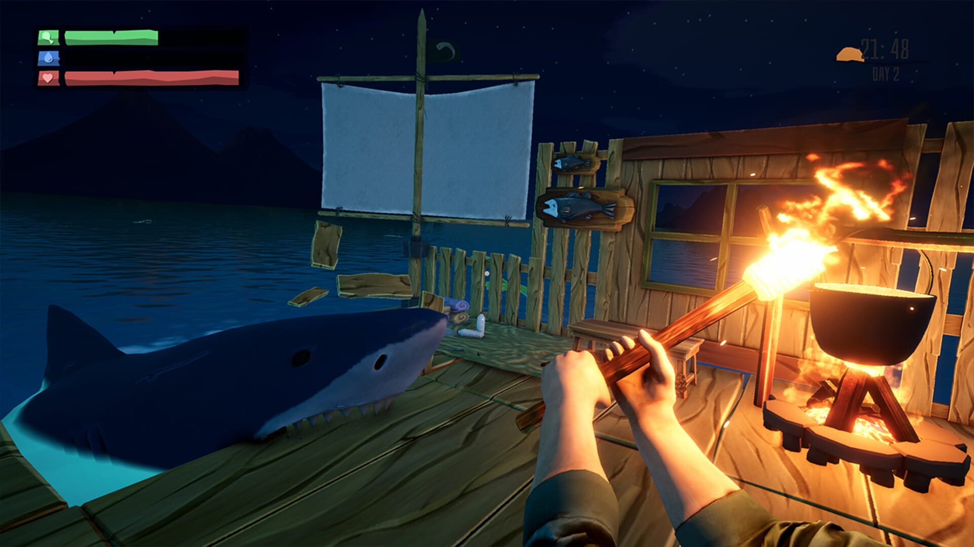 Ocean Raft Simulator & Survival screenshot 1
