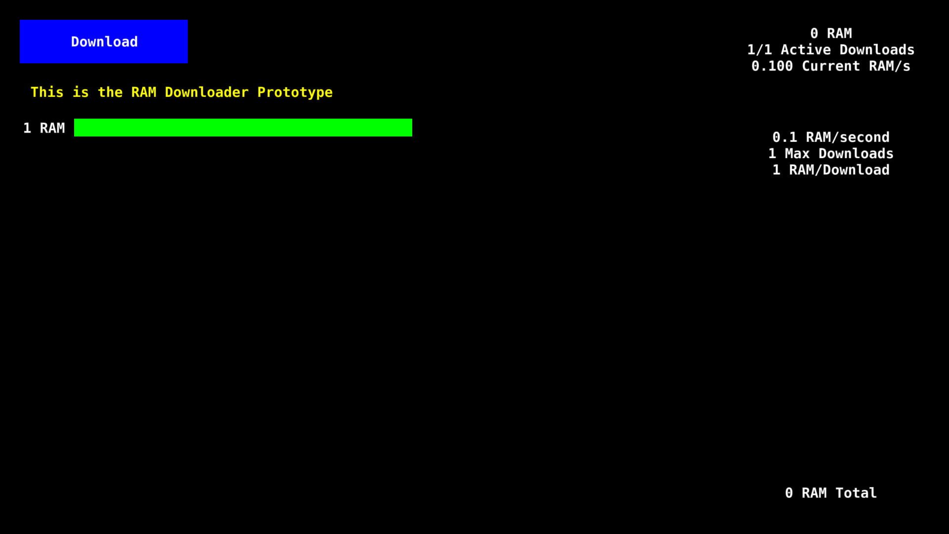 RAM Downloader screenshot 1