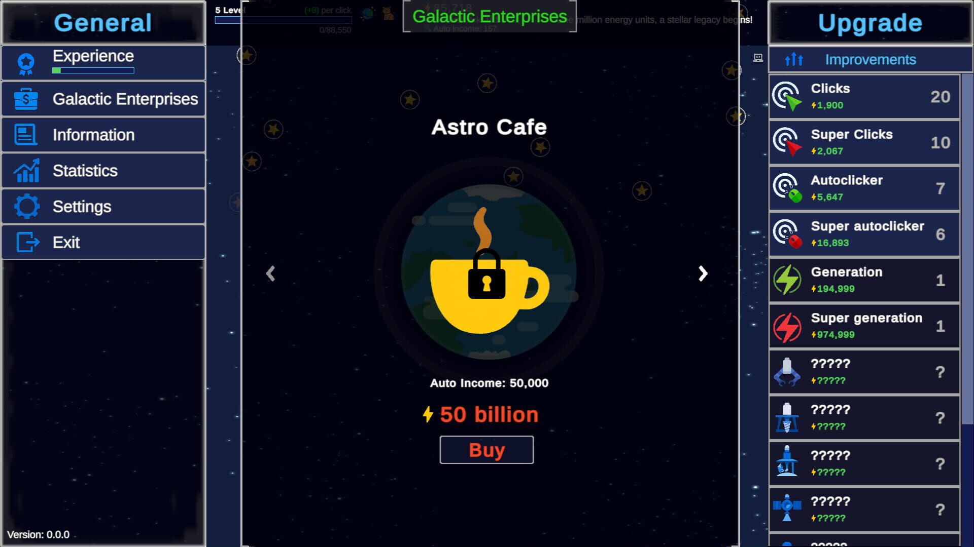 Clicker Astro Planet screenshot 1