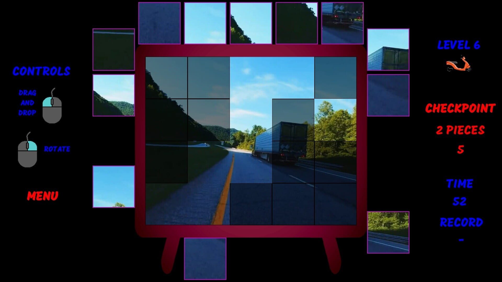 Motorbike Video Puzzle screenshot 1