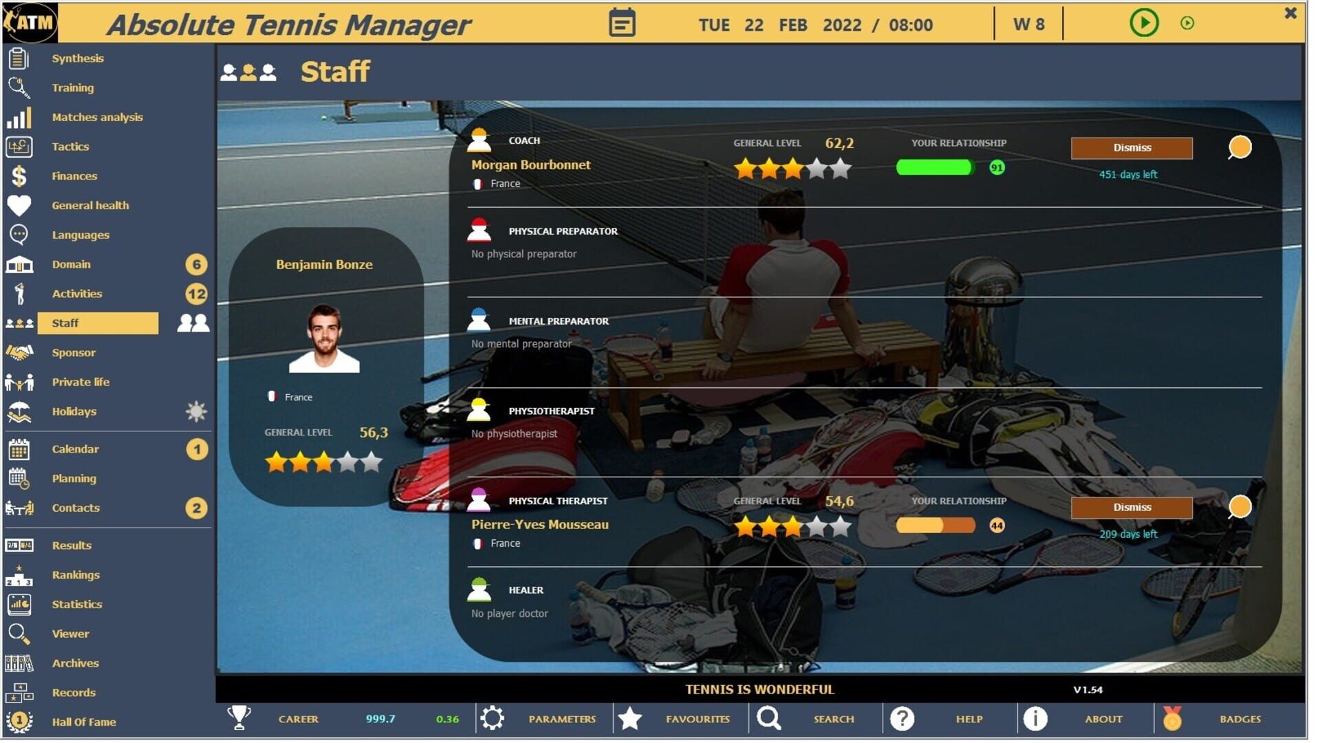 Absolute Tennis Manager screenshot 1