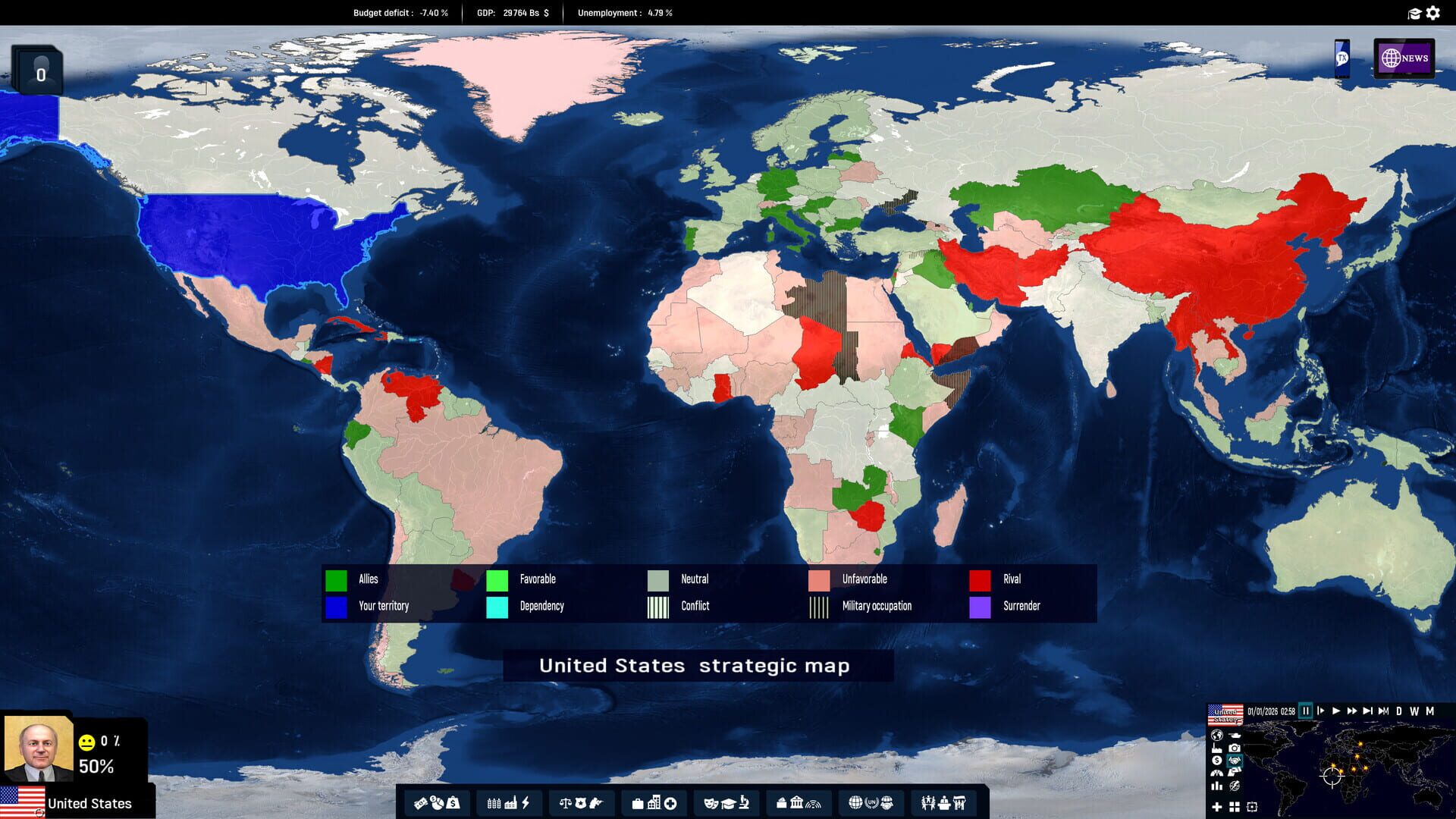 Geo-Political Simulator 2026 Edition screenshot 1