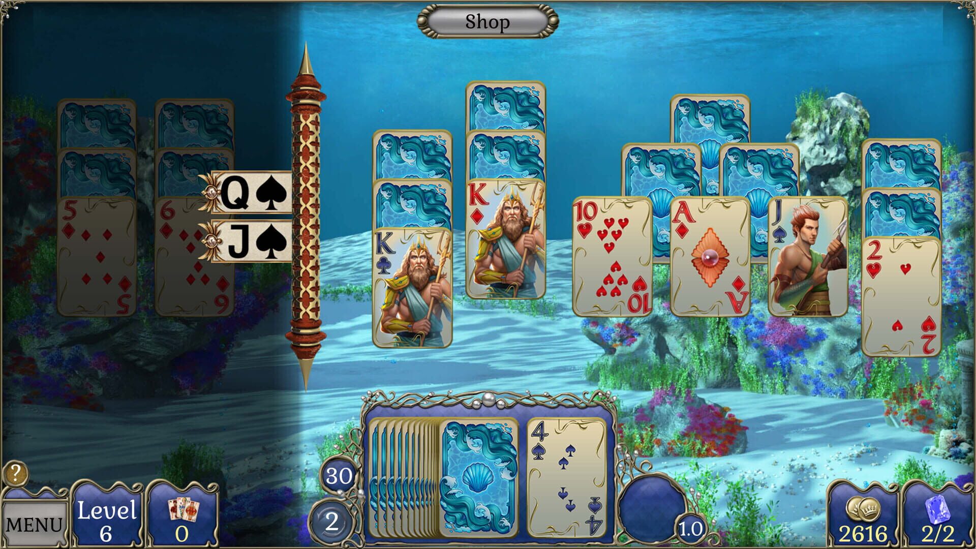 Jewel Match Atlantis Solitaire 5: Collector's Edition screenshot 1