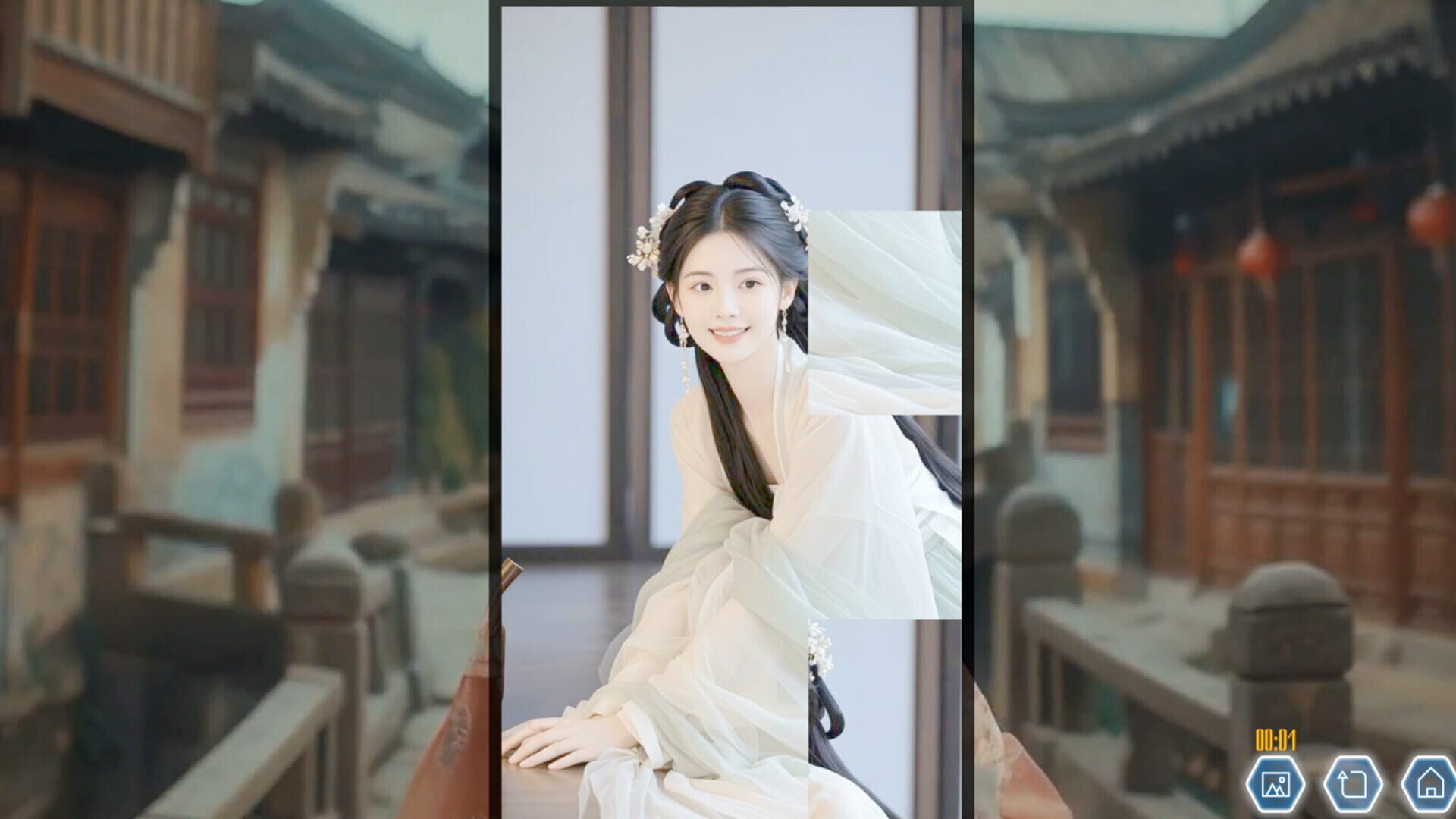 Ancient Style Girl Dynamic Jigsaw Puzzle screenshot 1
