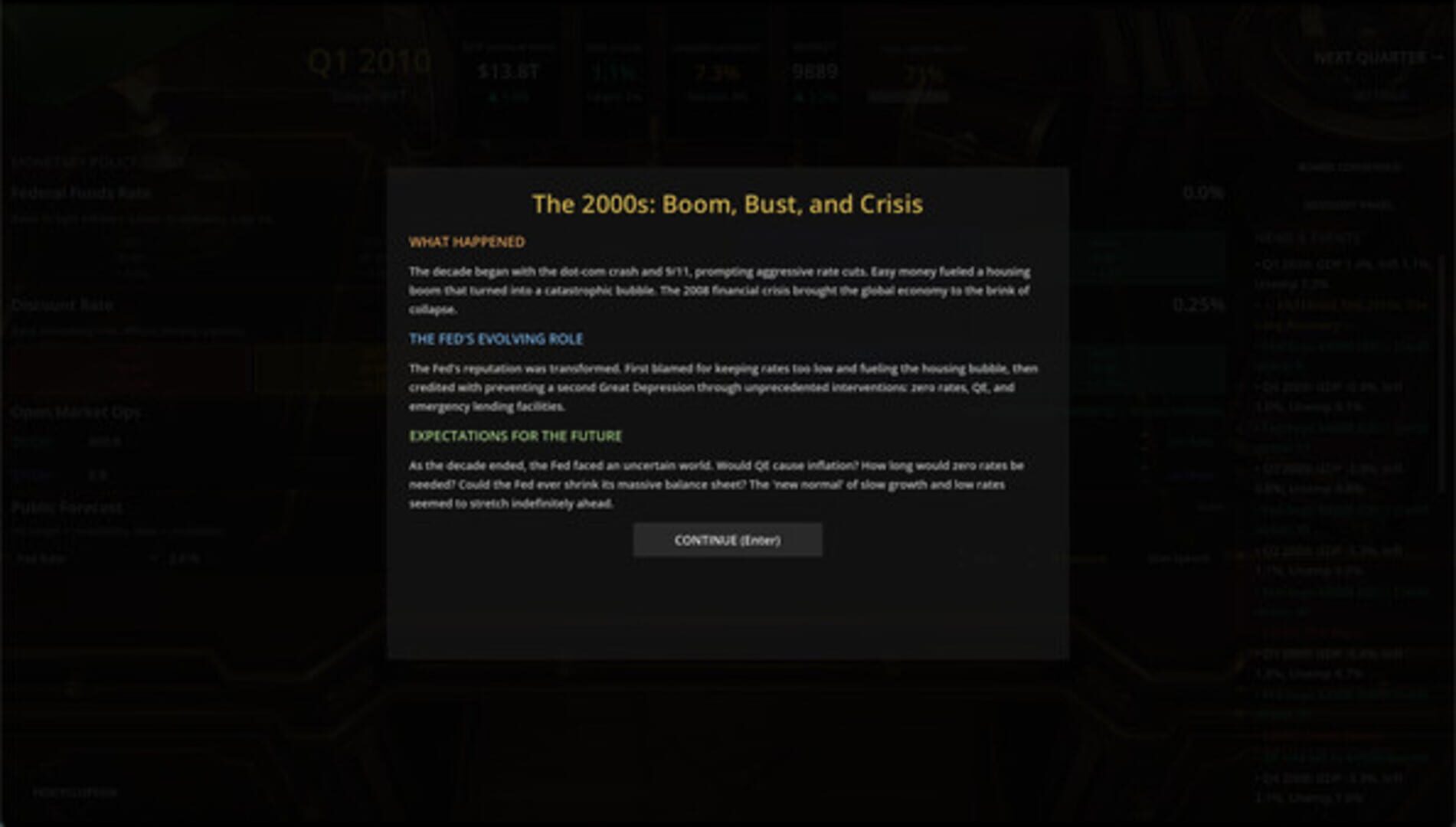 Federal Reserve Simulator screenshot 1