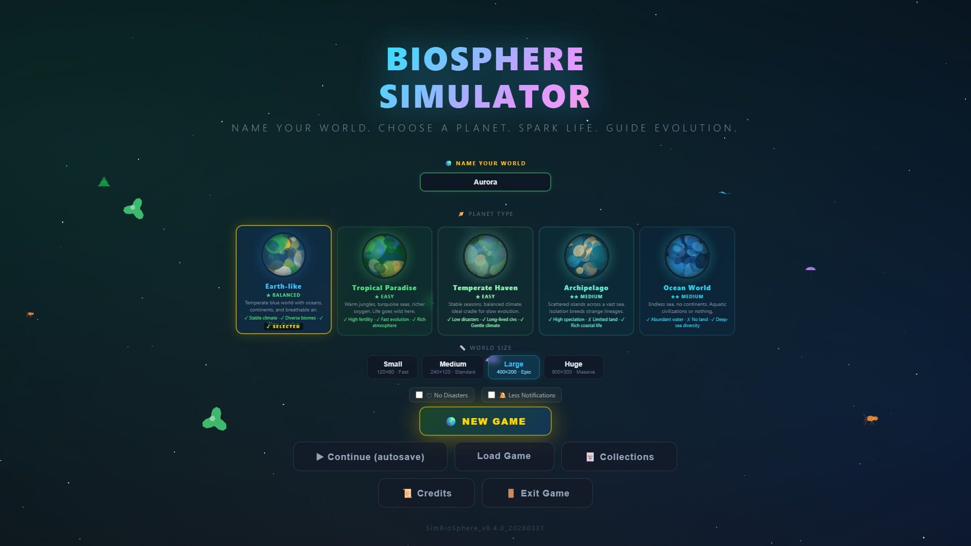 Biosphere Simulator screenshot 1