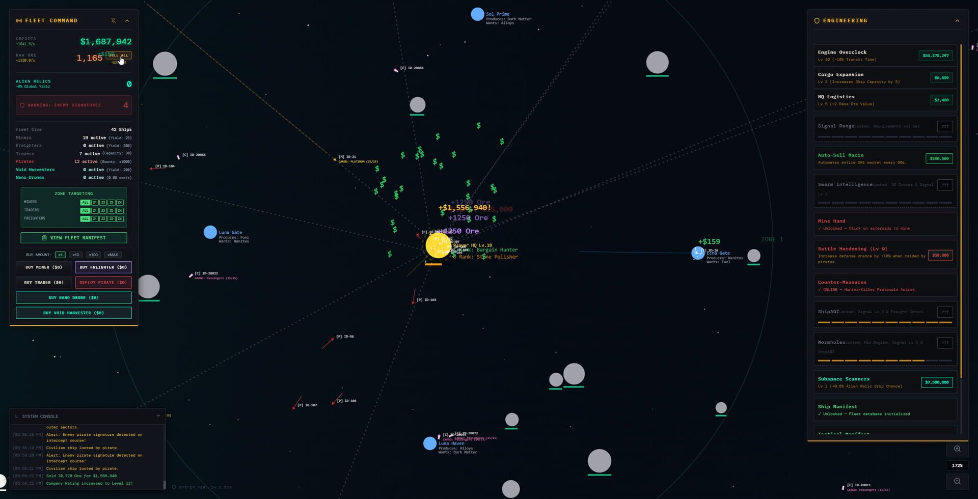 Desk Space: Idle Spacefleet clicker screenshot 1