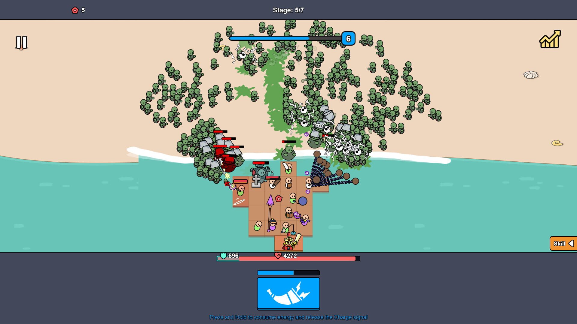 Beach Defense: Zombie Invasion screenshot 1