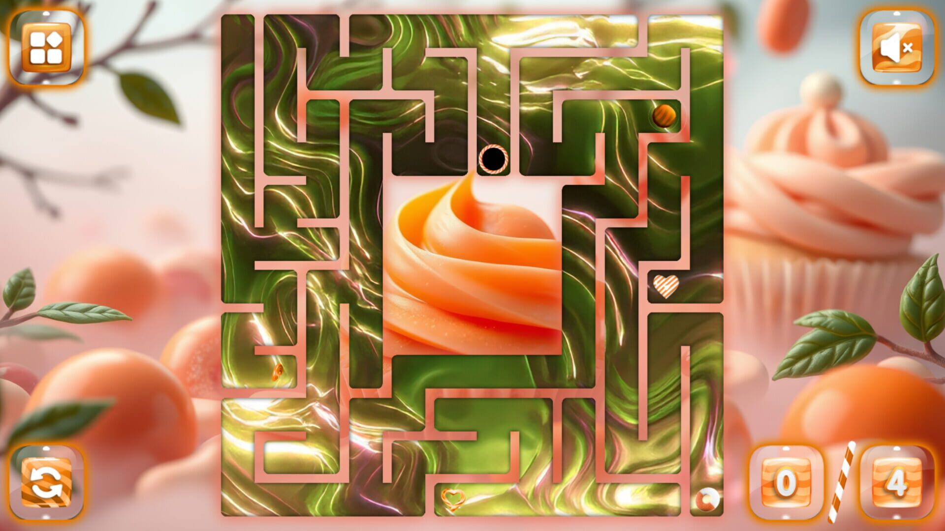 Sweetie Candy Maze: Coral Peach screenshot 1