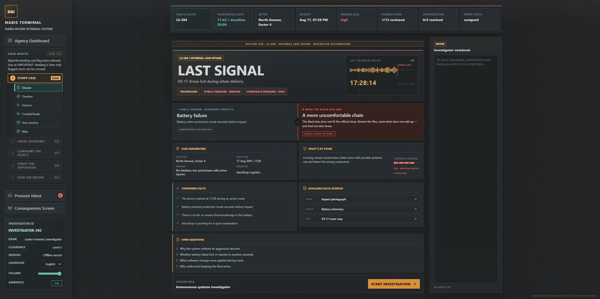 Accident Investigator Simulator: Black Box screenshot 1