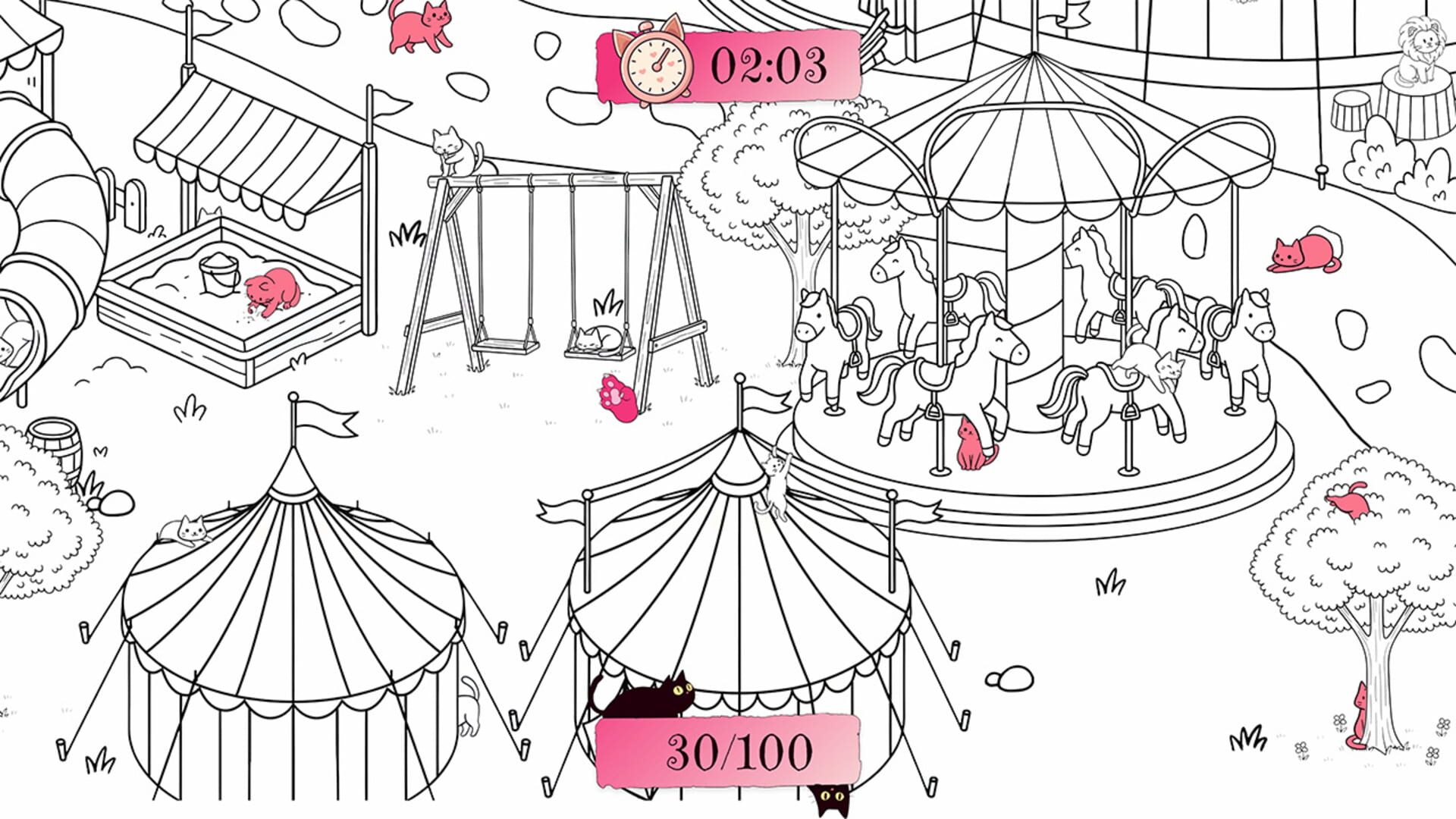 100 Romantic Hidden Cat screenshot 1