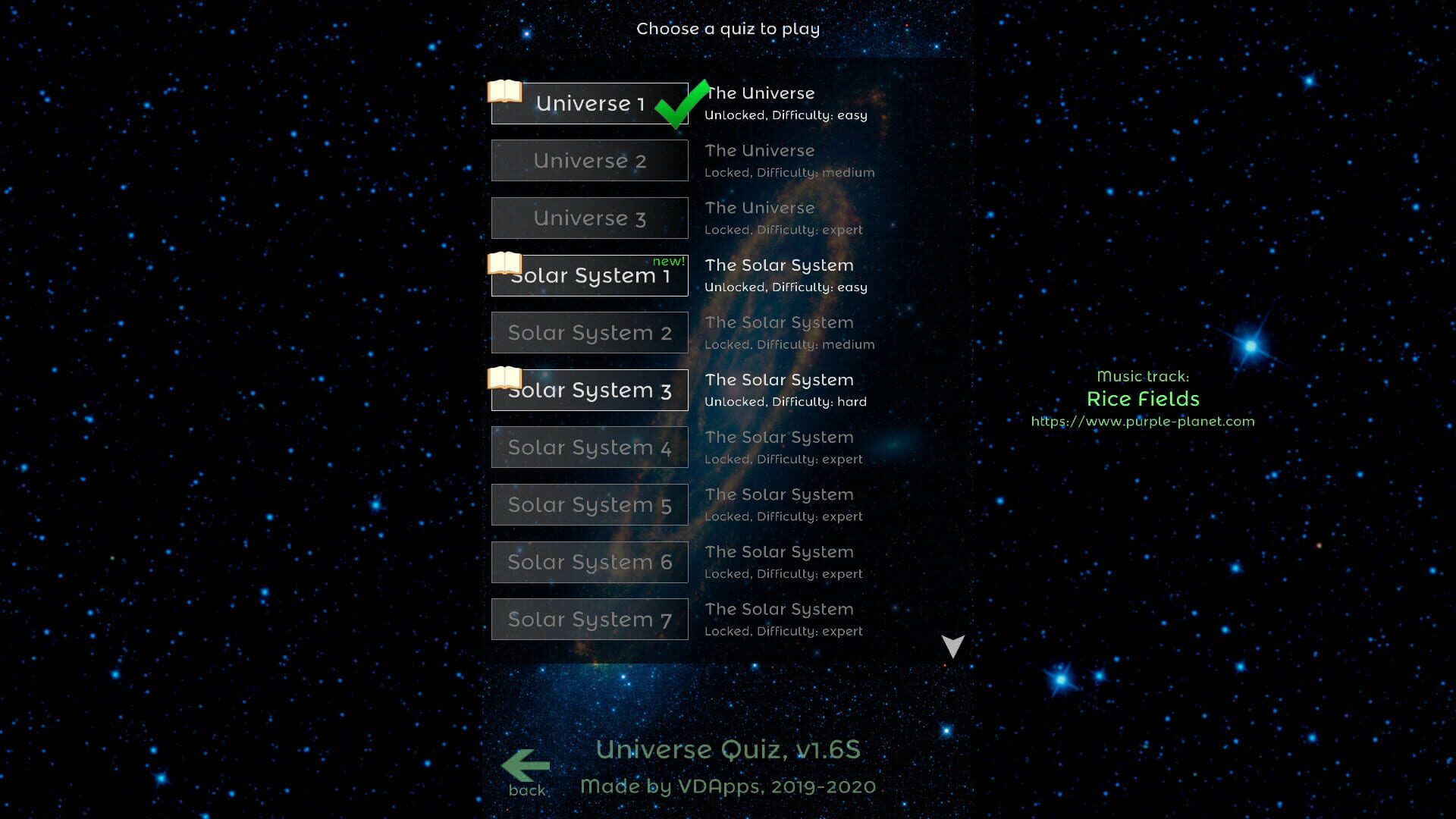 Universe Quiz screenshot 1