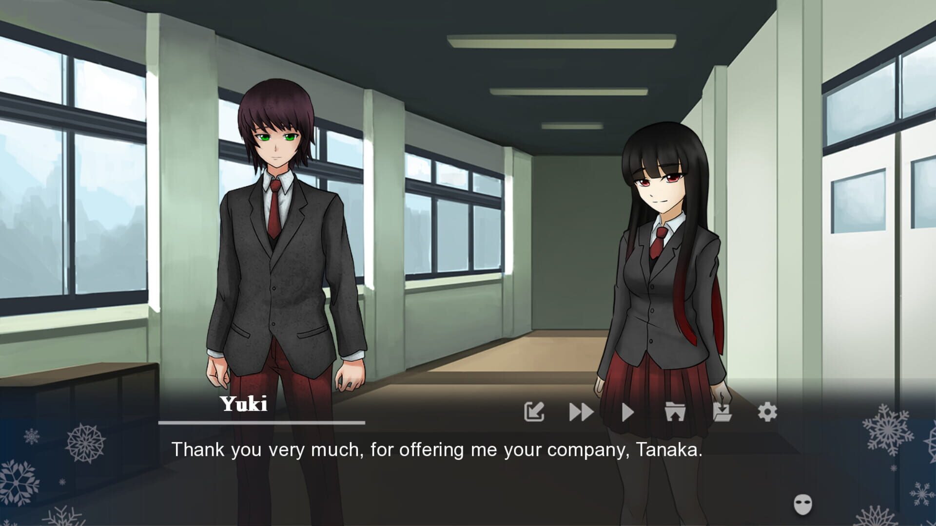 Winter's Empty Mask - Visual novel screenshot 1