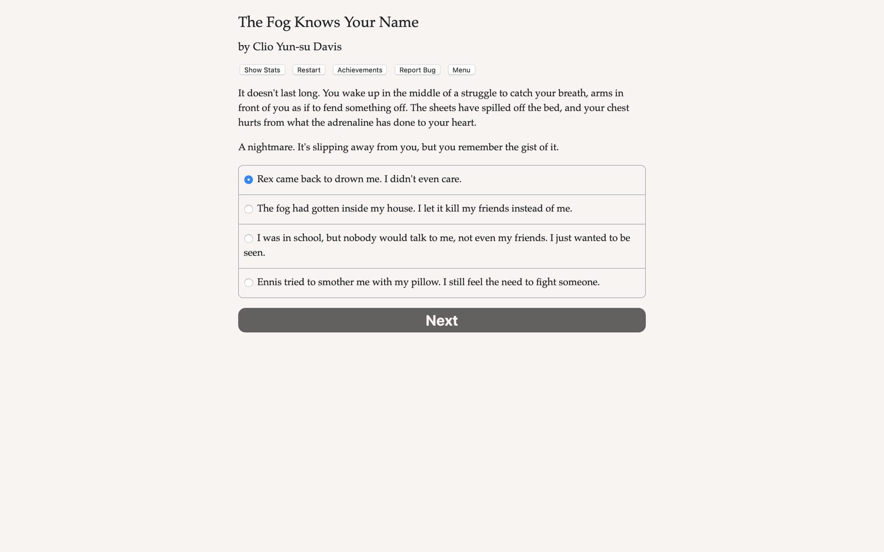 The Fog Knows Your Name screenshot 1