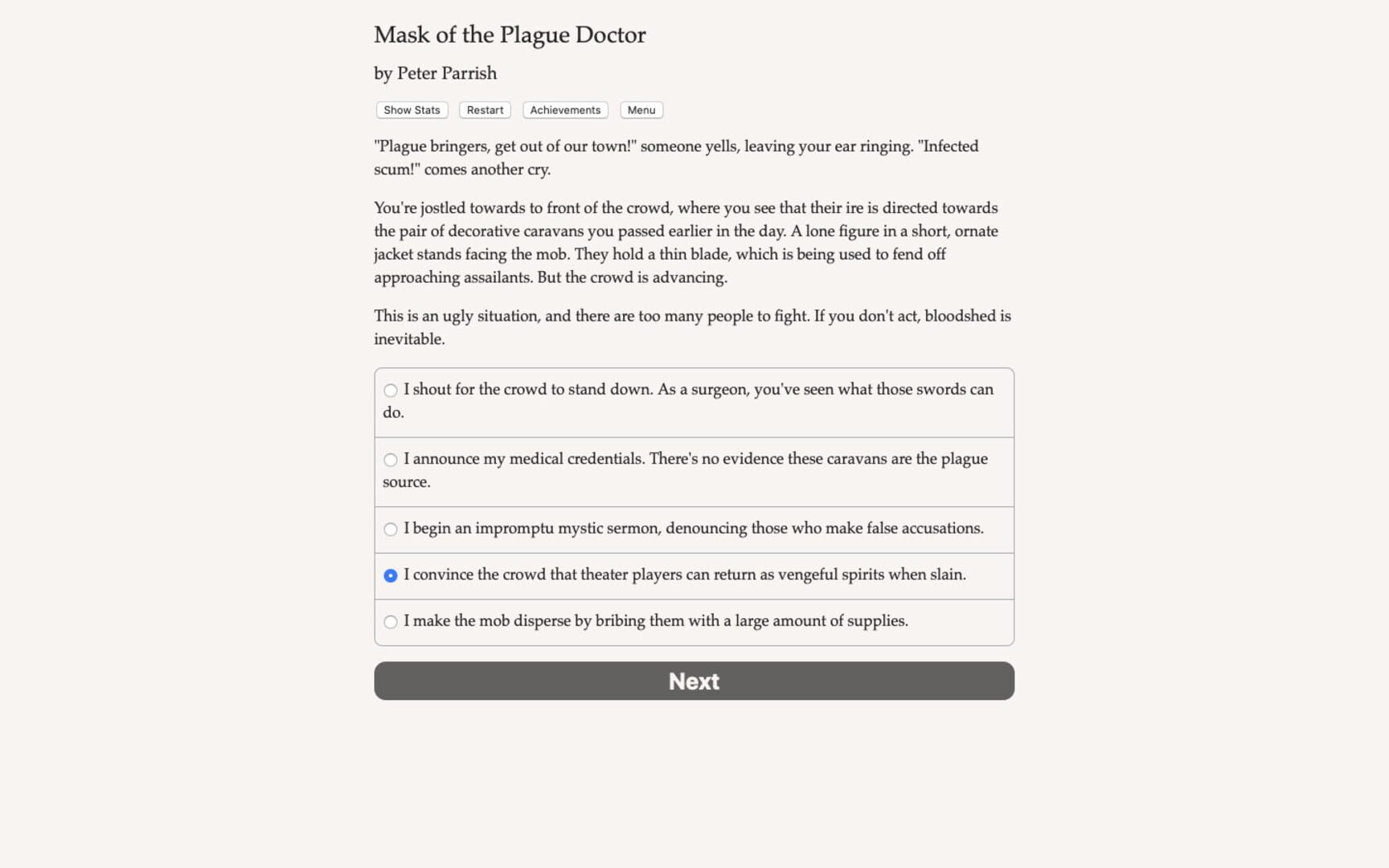 Mask of the Plague Doctor screenshot 1