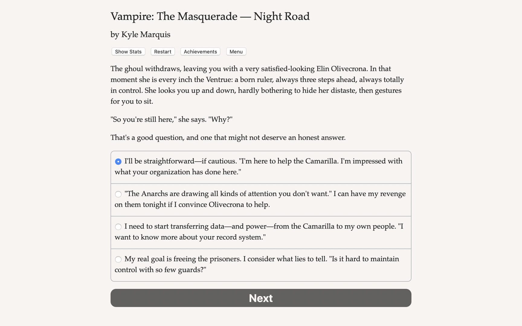 Vampire: The Masquerade - Night Road screenshot 1