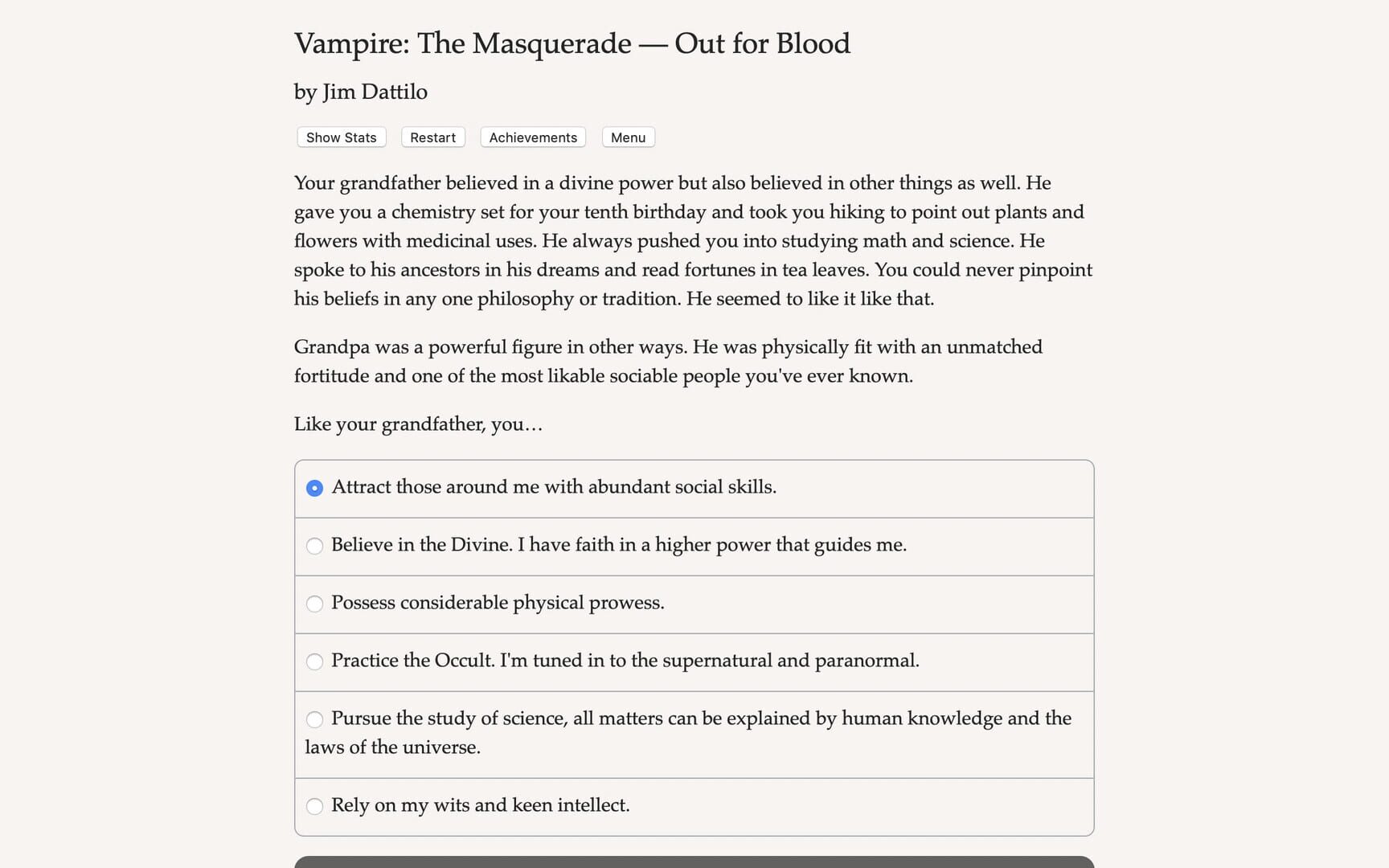 Vampire: The Masquerade - Out for Blood screenshot 1