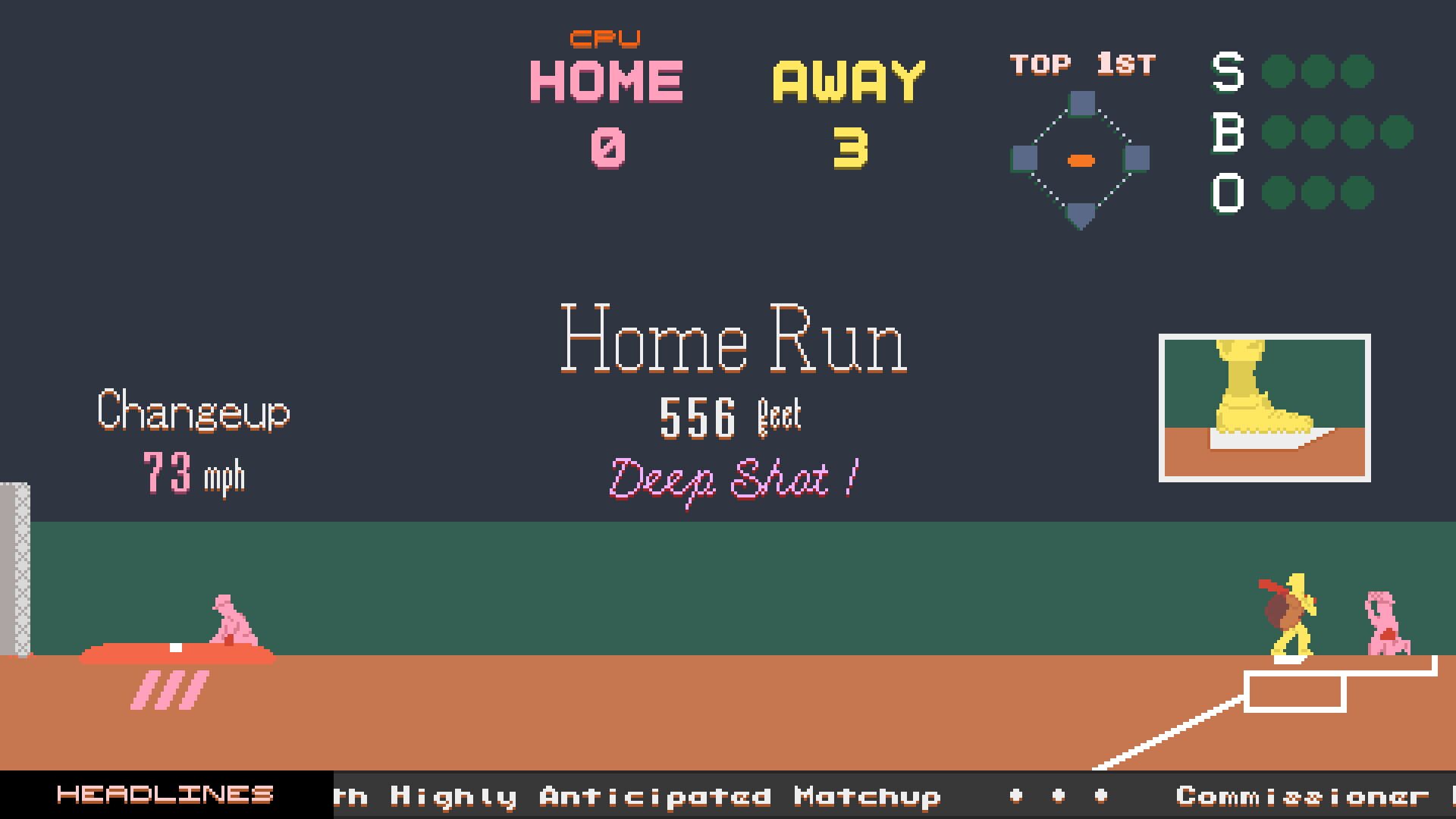 2D Baseball Duel screenshot 1
