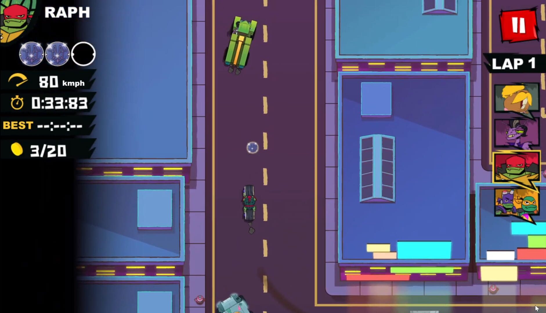 Rise of the Teenage Mutant Ninja Turtles: Road Riot screenshot 1