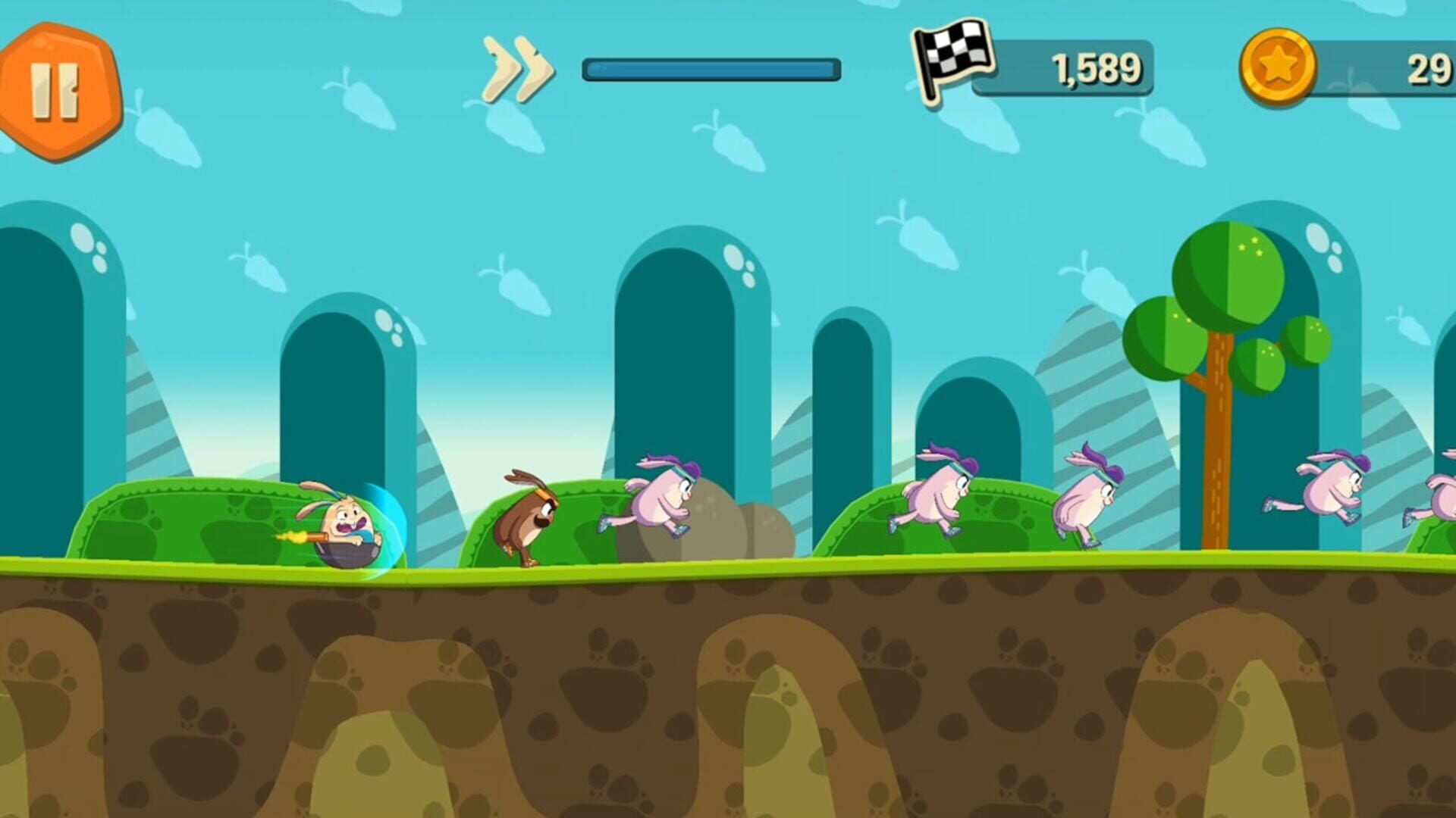 Rocket Rabbit - Coin Race screenshot 1