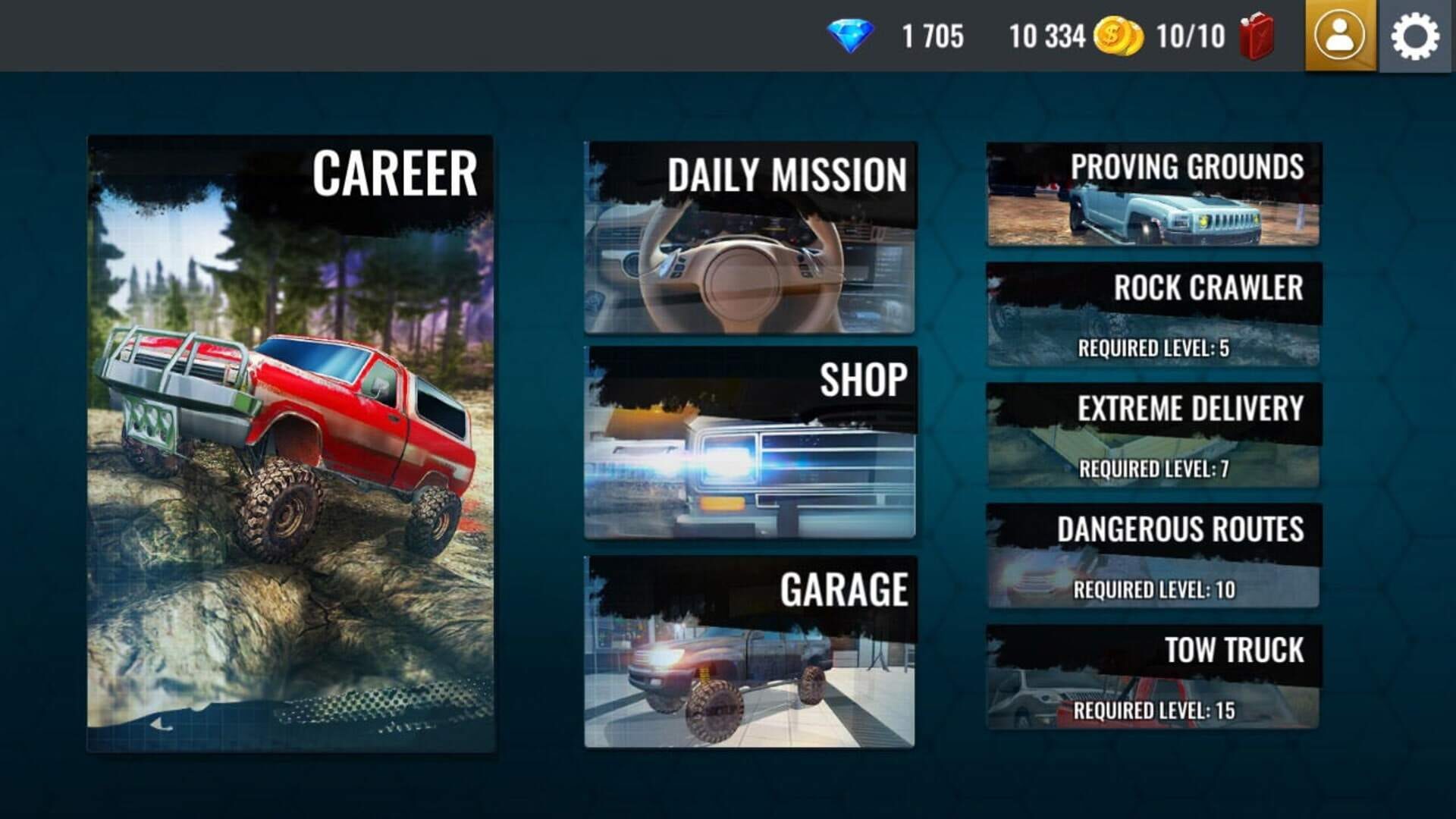 Offroad Driving Simulator 4x4: Trucks & SUV Trophy screenshot 1