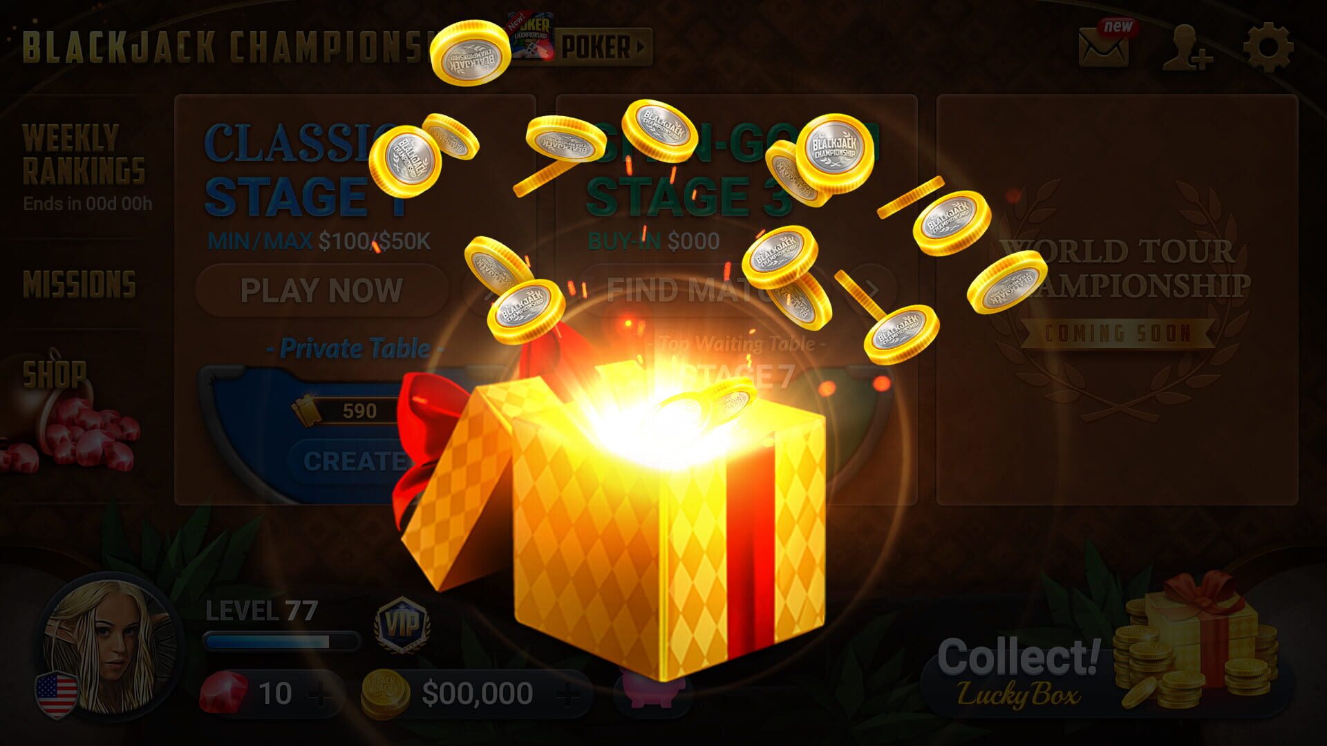 Blackjack Championship screenshot 1