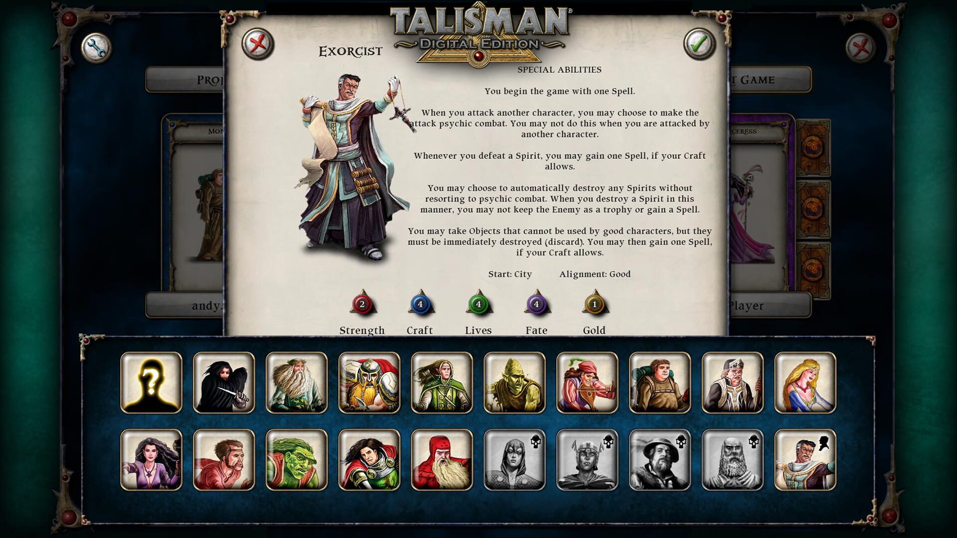 Talisman: Digital Edition - Exorcist screenshot 1
