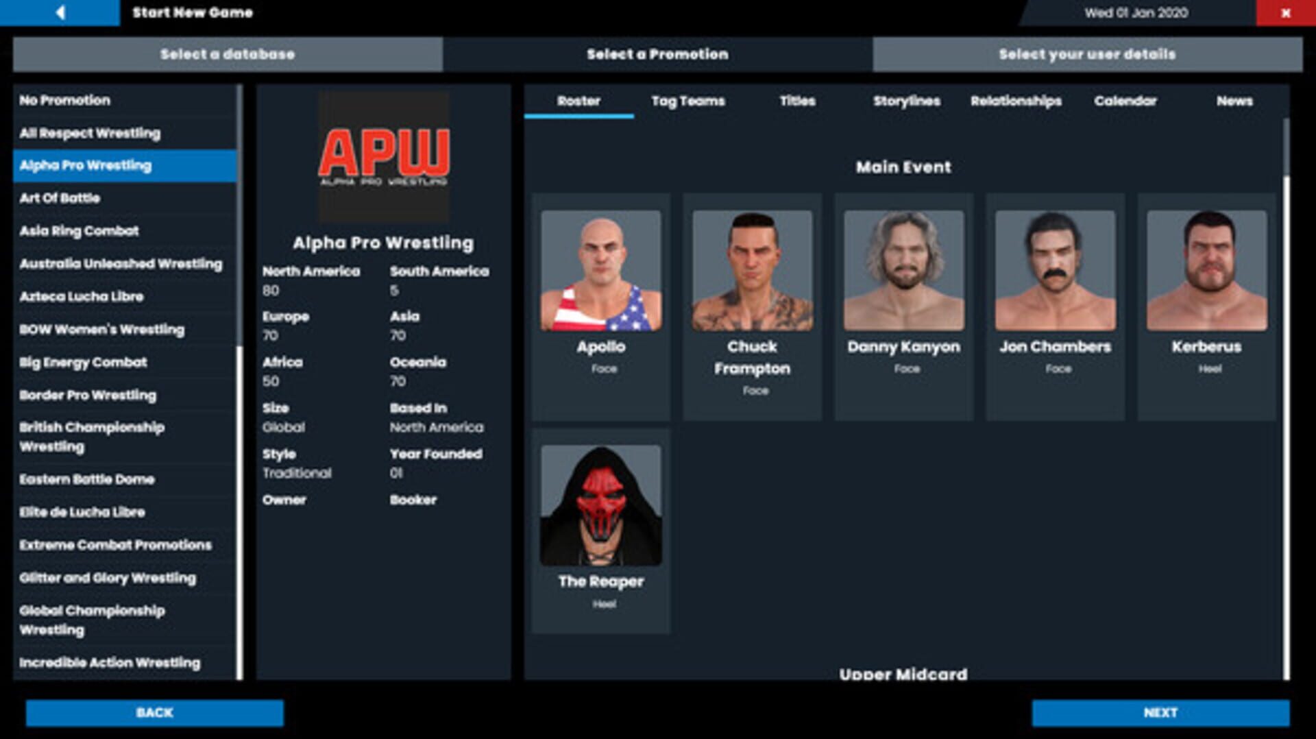 Pro Wrestling Sim screenshot 1