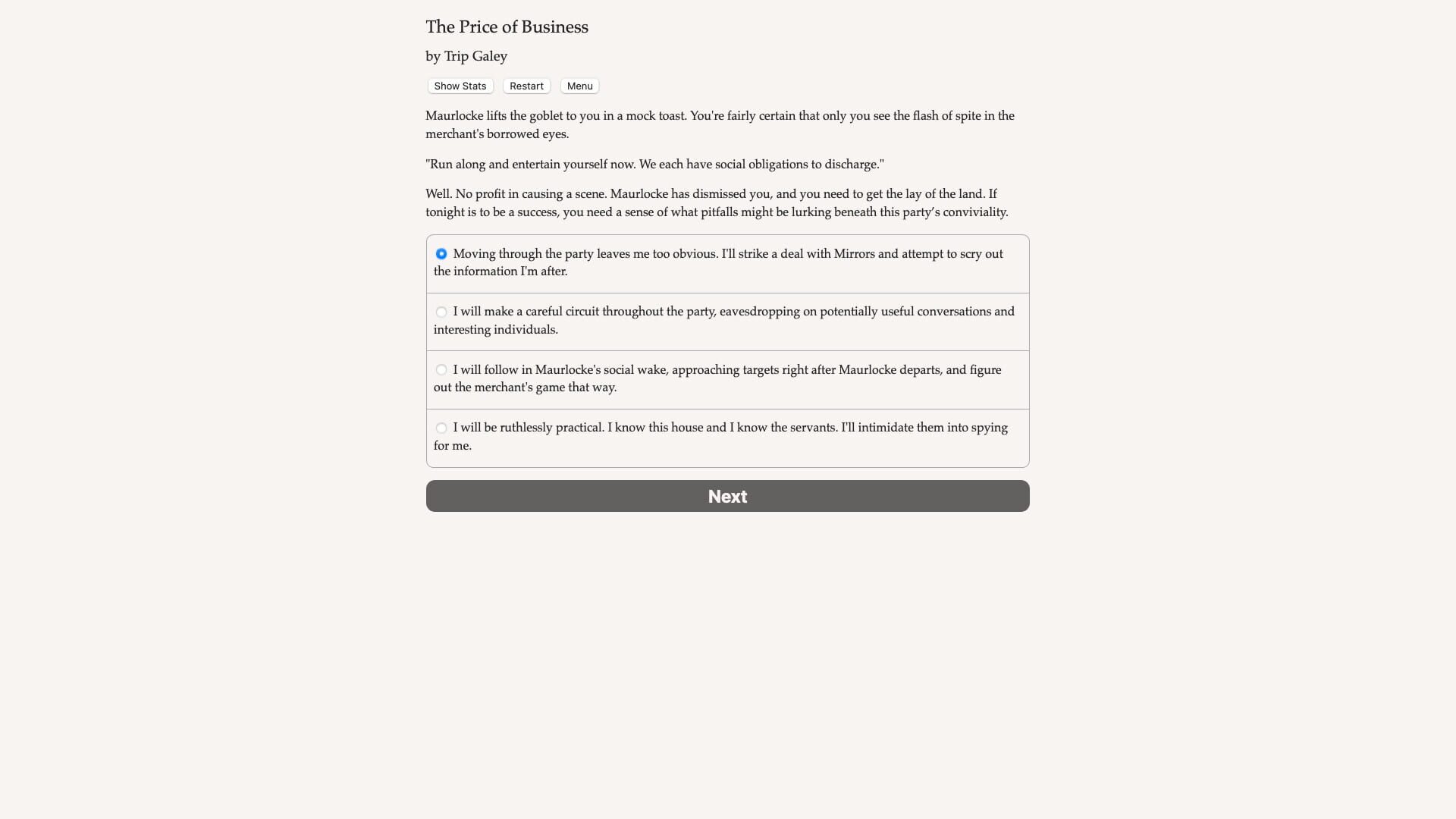 Faerie's Bargain: The Price of Business screenshot 1