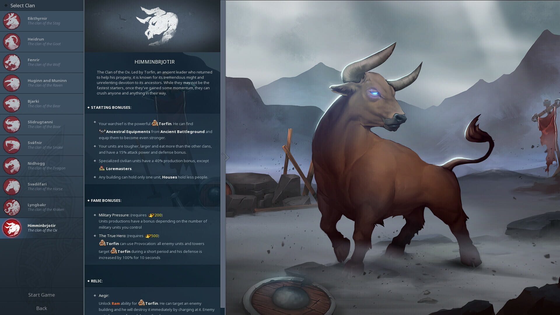 Northgard: Himminbrjotir, Clan of the Ox screenshot 1