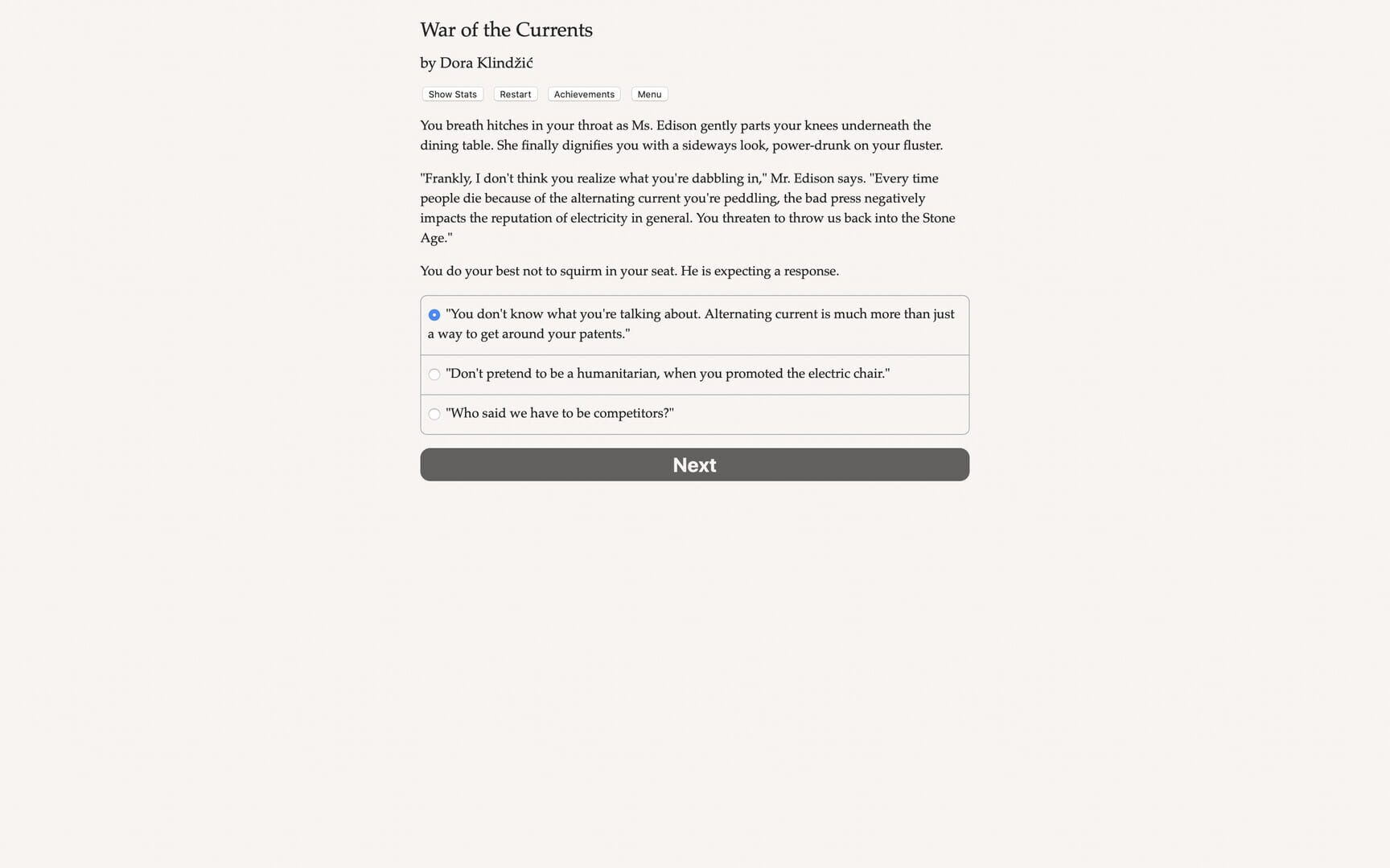 Nikola Tesla: War of the Currents screenshot 1