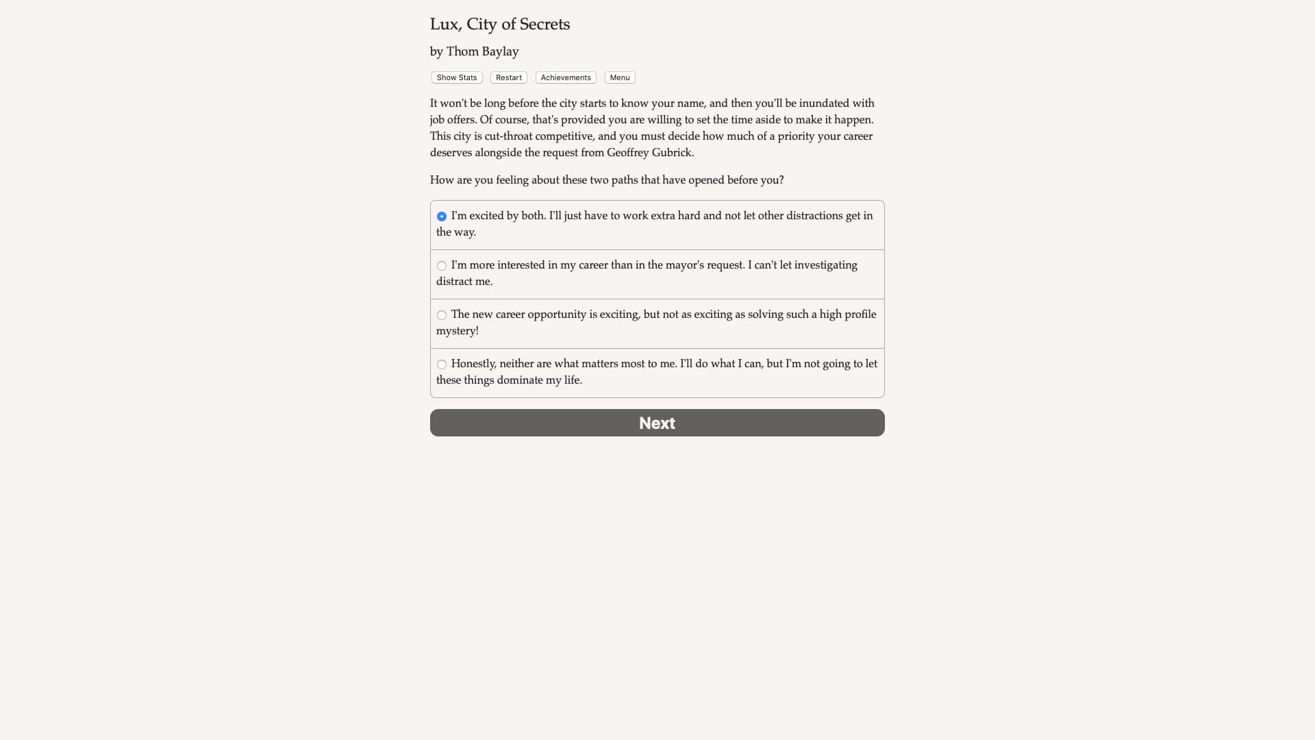 Lux, City of Secrets screenshot 1