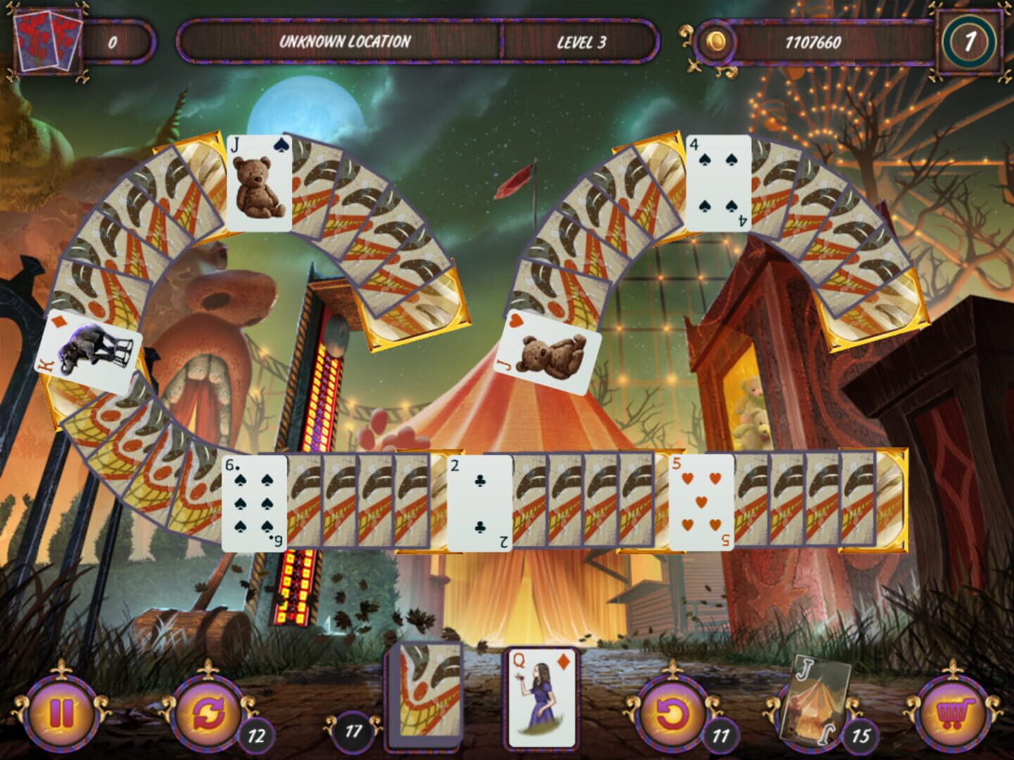 Dark Solitaire: Mystical Circus screenshot 1