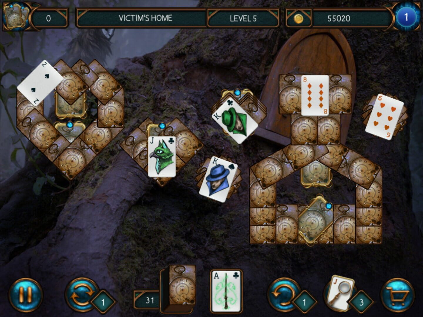 Detective Solitaire: Inspector Magic and the Forbidden Magic screenshot 1