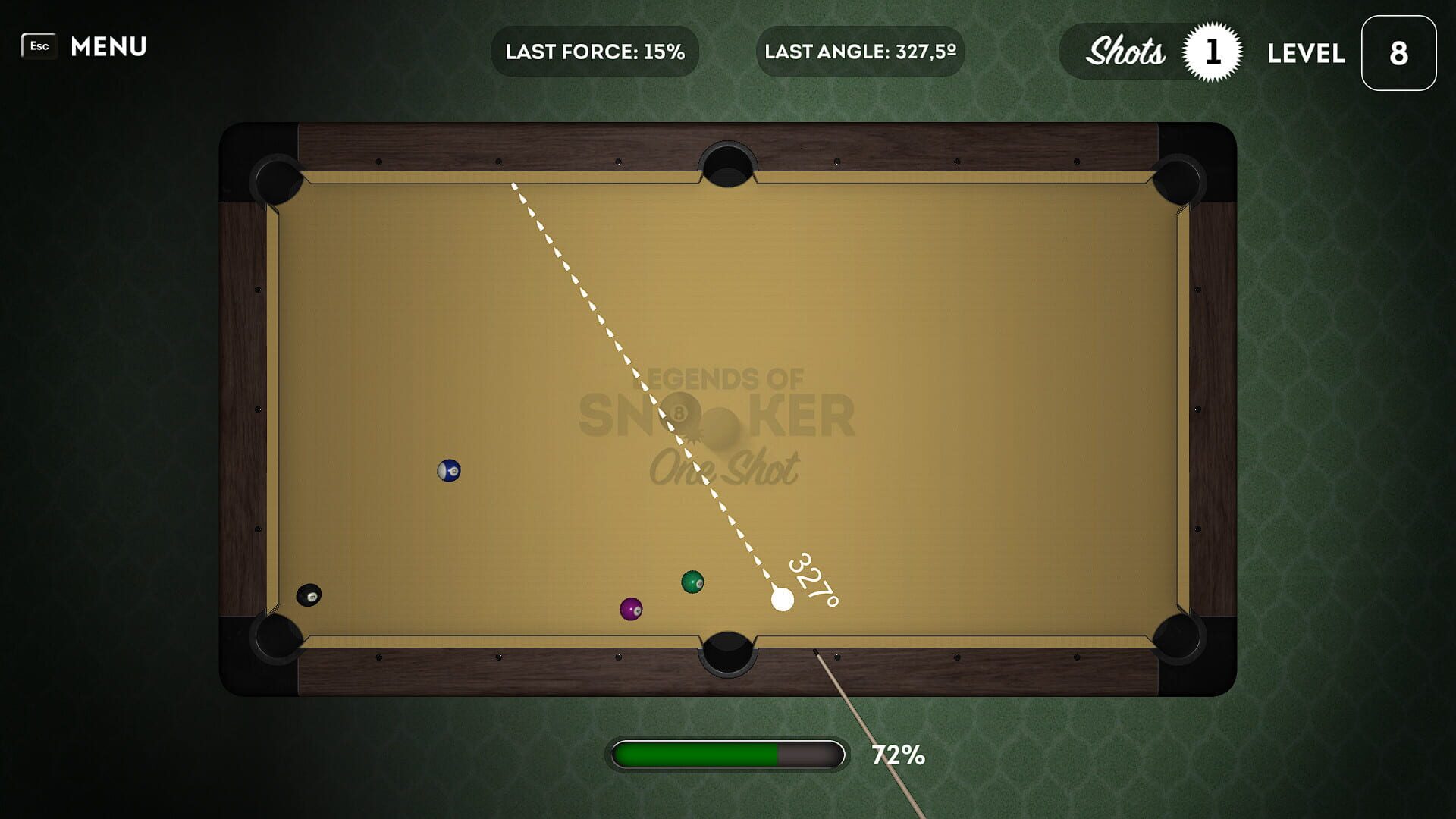 Legends of Snooker: One Shot screenshot 1