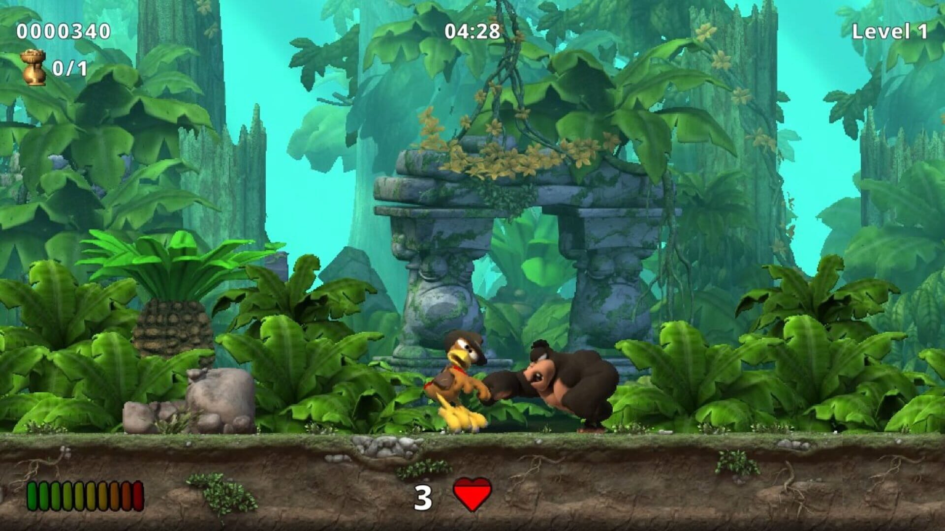 Moorhuhn Jump and Run: Traps and Treasures screenshot 1