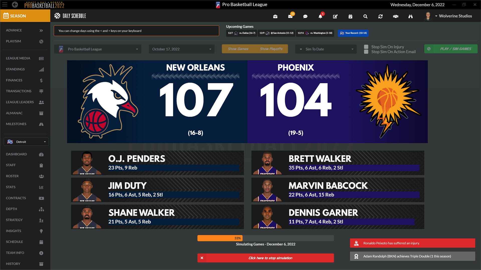 Draft Day Sports: Pro Basketball 2022 screenshot 1