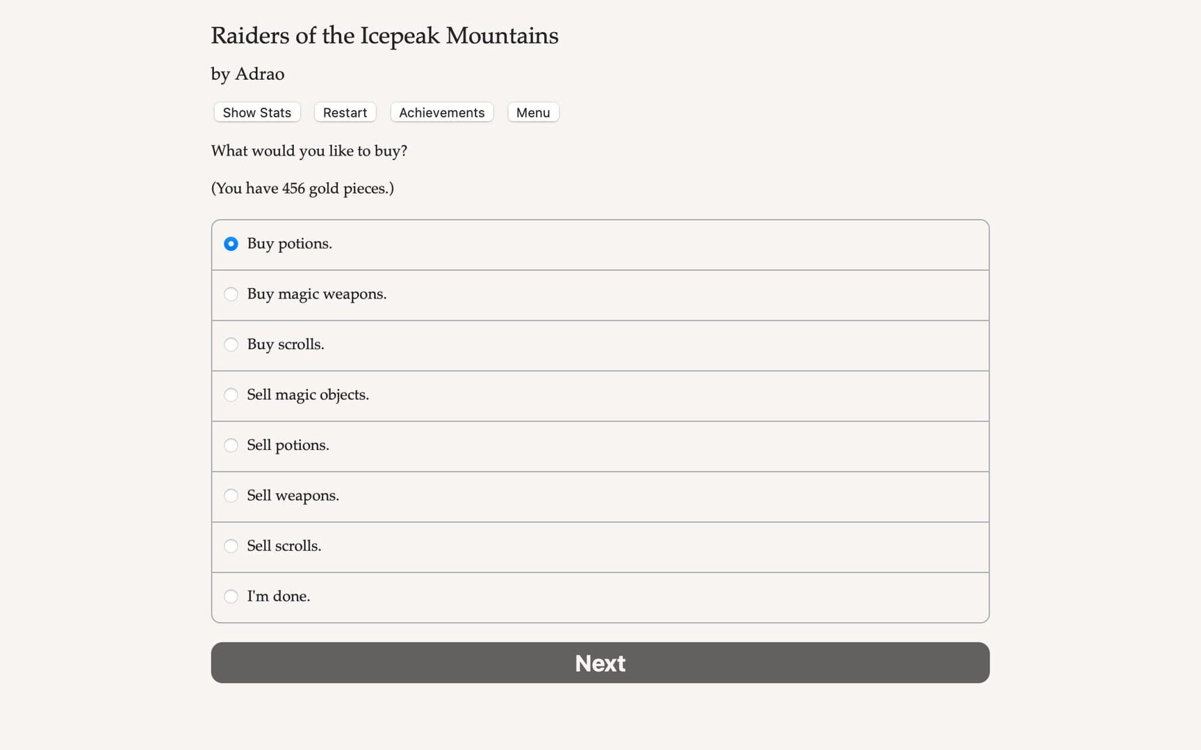 Raiders of the Icepeak Mountains screenshot 1