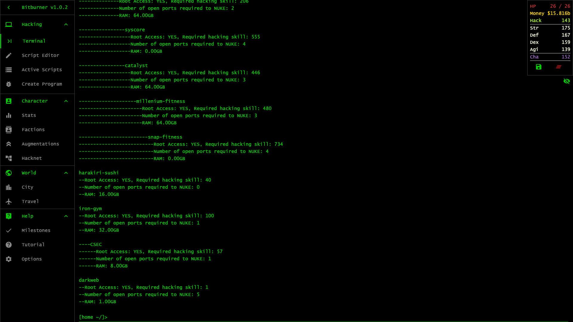 Bitburner screenshot 1