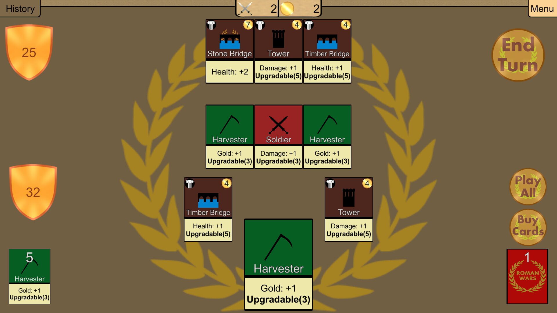 Roman Wars: Deck Building Game screenshot 1