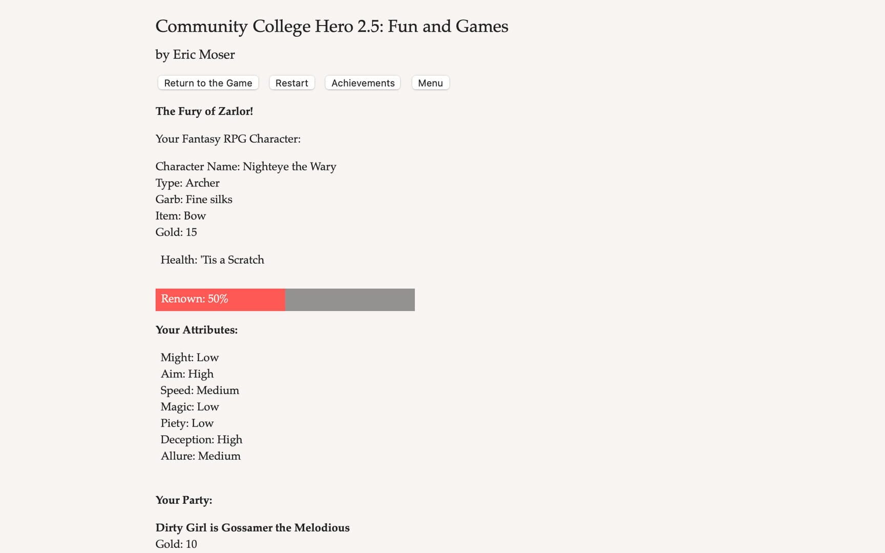 Community College Hero: Fun and Games screenshot 1