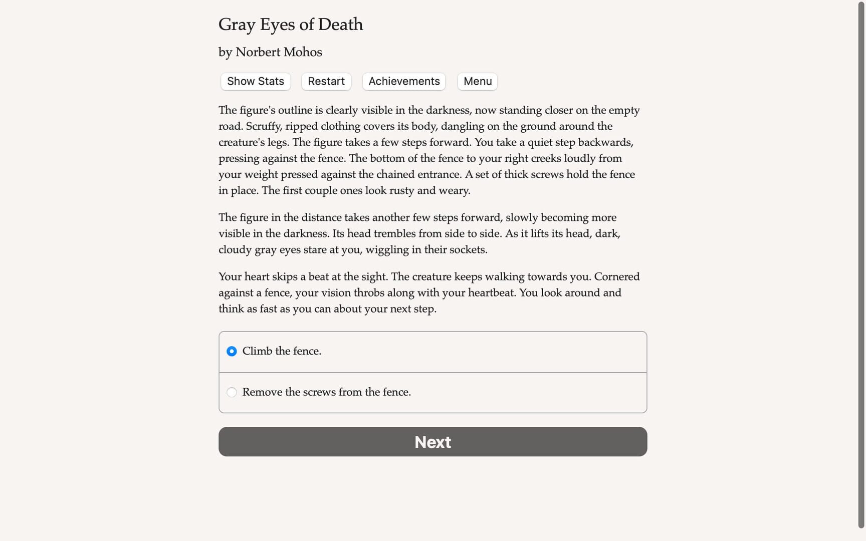 Grey Eyes of Death screenshot 1