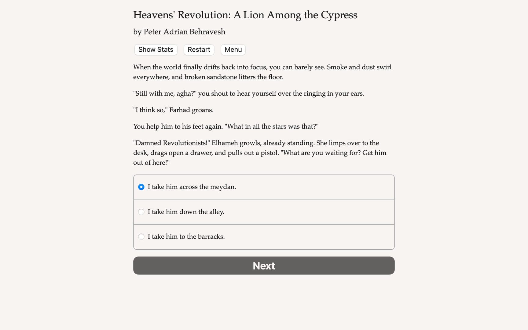 Heavens' Revolution: A Lion Among the Cypress screenshot 1