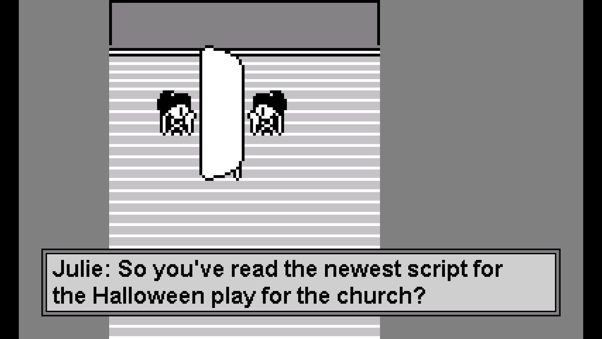 Welcome to Erin's Story in the World of Our Church and Halloween: Visual Novel screenshot 1