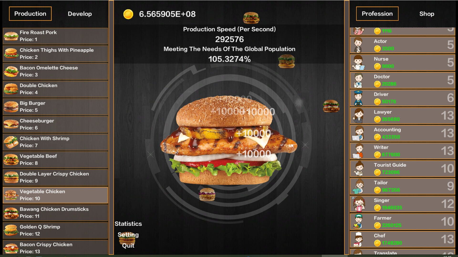 Idle Hamburgers Save the World screenshot 1